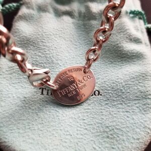 Tiffany & Co. Oval Tag Chain Necklace
